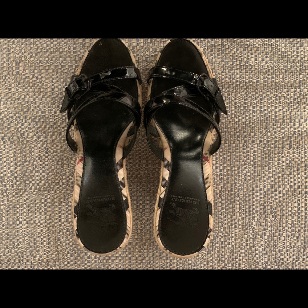 Burberry Patent Wedges